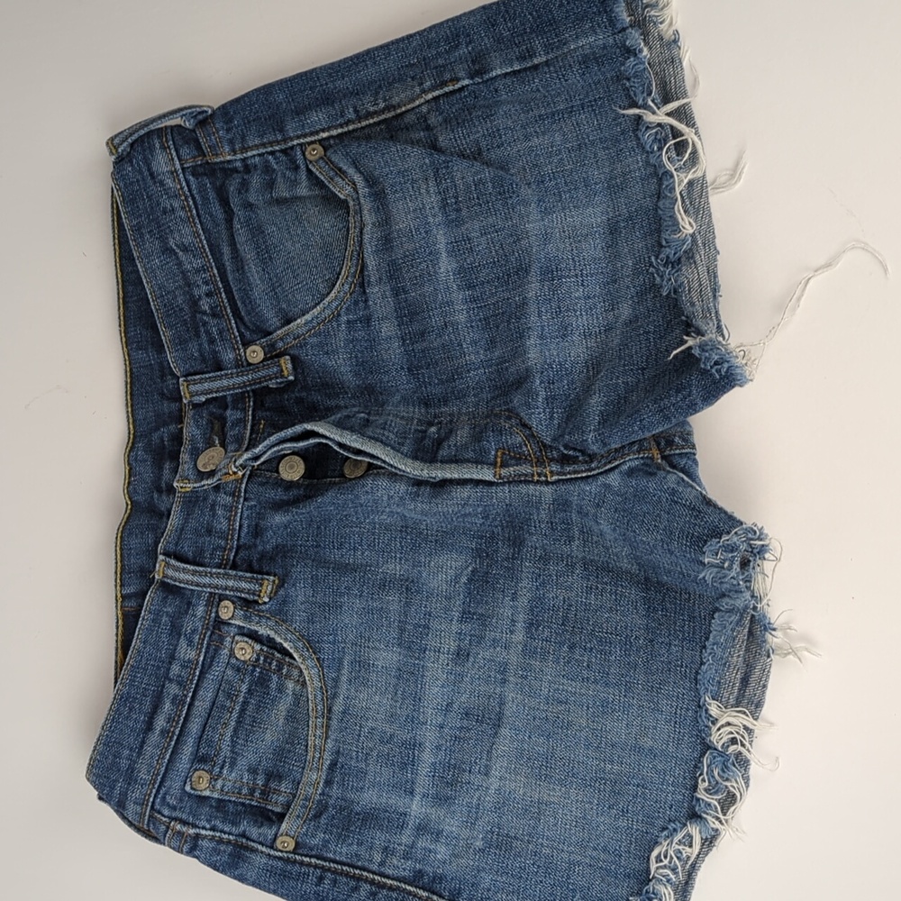 LEVI'S 501 Denim Cut Off Shorts Button Fly Size 30